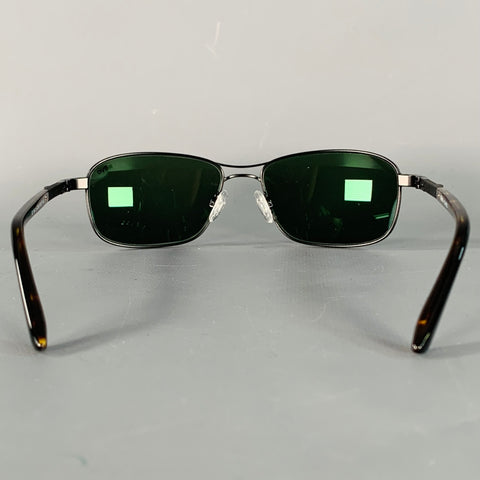 REVO Clive Black Acetate Metal Navigator Polarized Sunglasses
