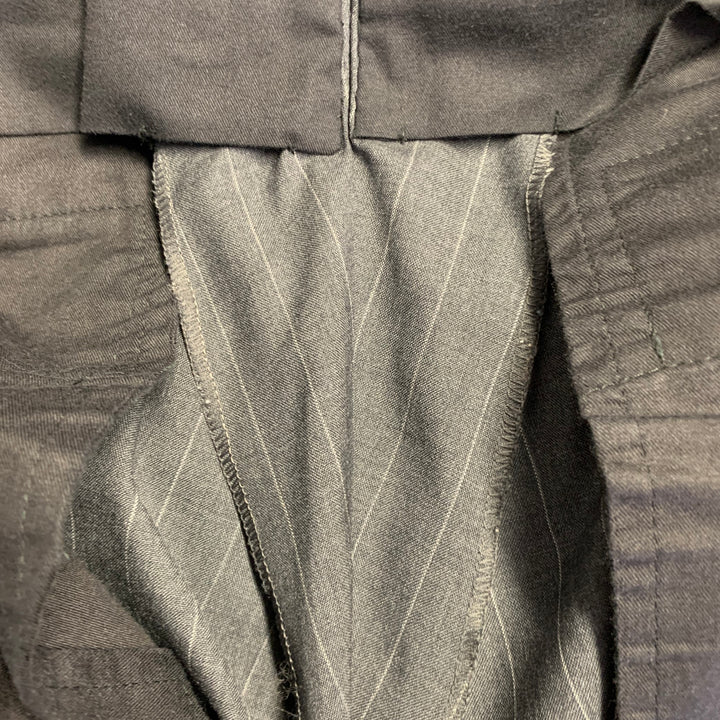 SARTORIO Size 44 Regular Grey Pinstripe Wool Notch Lapel Suit