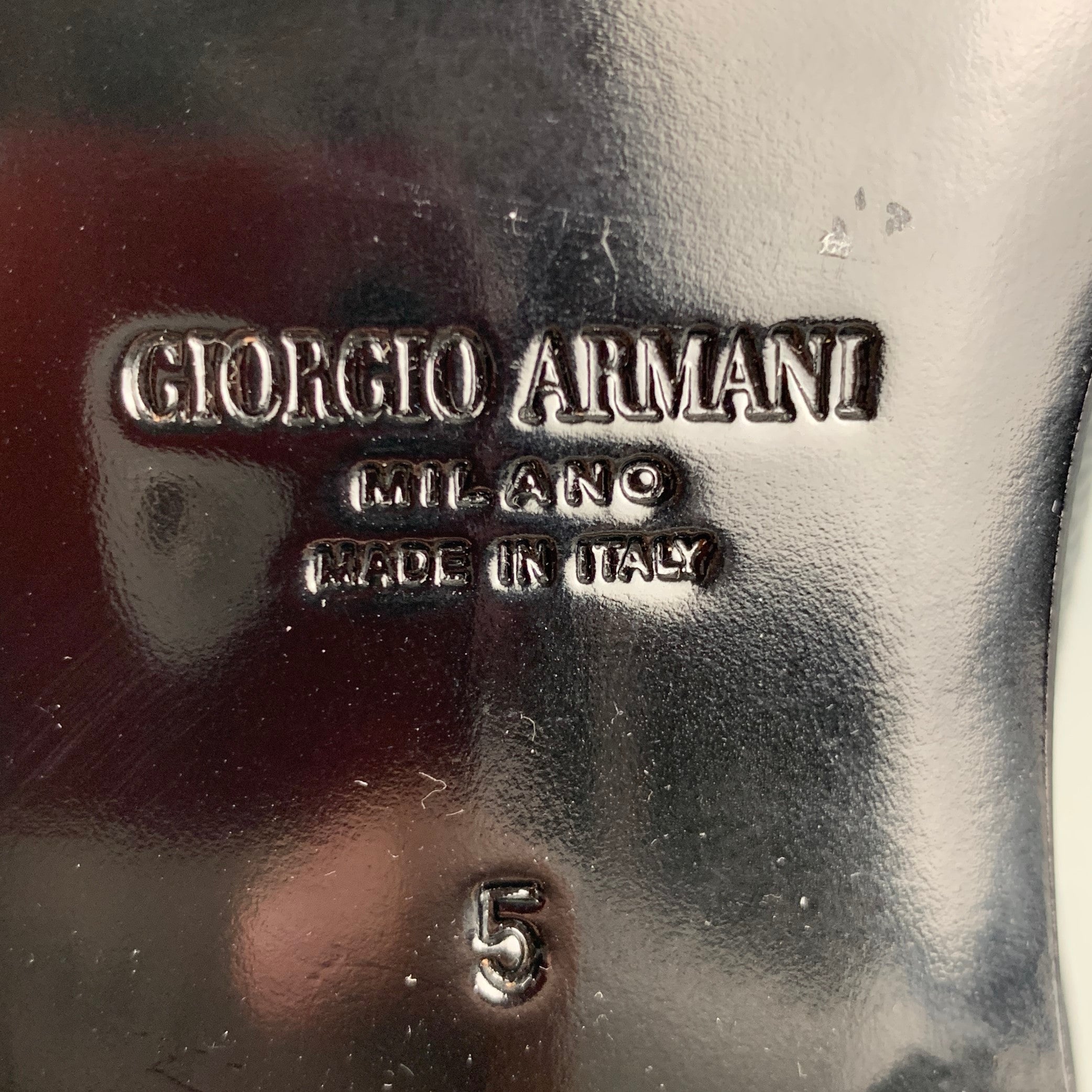 靴 GIORGIO ARMANI   (made in ITALY) NEW Giorgio ARMANI White Blue Grey Leather Dress Men's