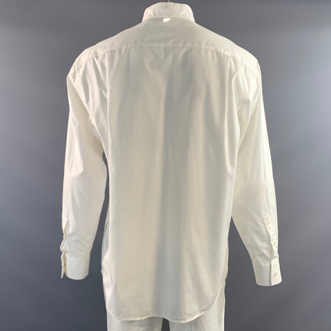 ETON Size XL White Cotton French Cuff Long Sleeve Shirt