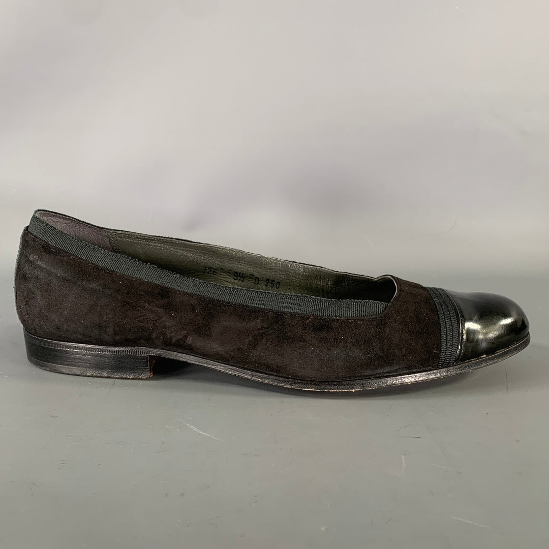 BAKER BENJES Size 9.5 Black Leather Ballet Loafers