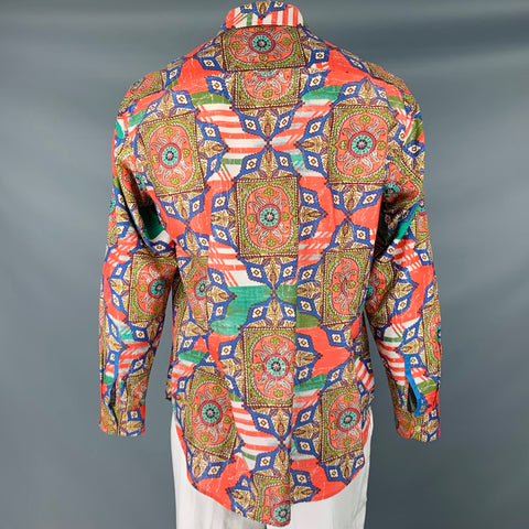 ROBERT GRAHAM Size L Multi Color Print Cotton Button Up Long Sleeve Shirt