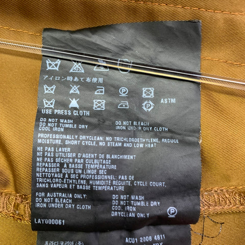 PRADA Size M Bronze Nylon Hooded Zip Up Jacket