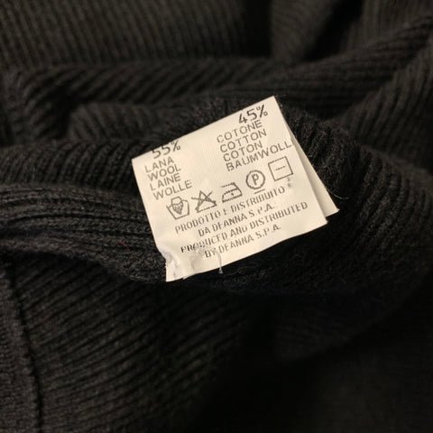 MAISON MARGIELA Size XL Dark Grey Wool Cotton Zip Up Jacket