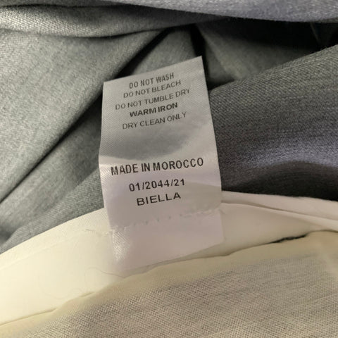 REISS Chest Size 40 Grey Wool Peak Lapel 36 32 Suit