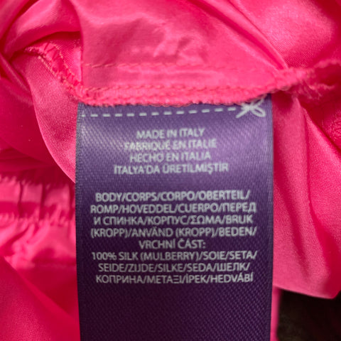 RALPH LAUREN Size 6 Pink Fuchsia Silk Wide Leg Dress Pants