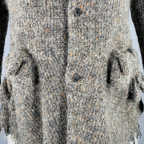 JUNYA WATANABE Size M Brown Tan Rayon Silk Raw Edge Cardigan
