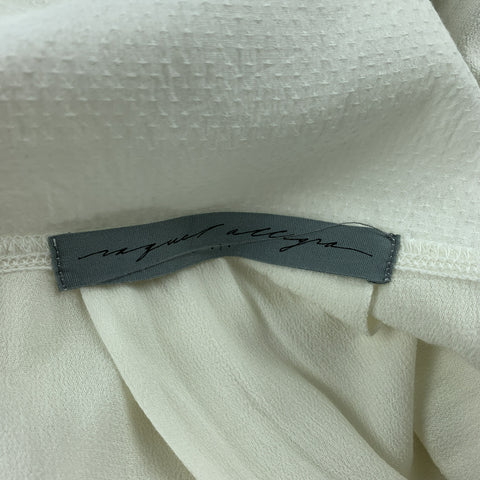 RAQUEL ALLEGRA Taille M Blouse en coton texturé blanc / rayonne