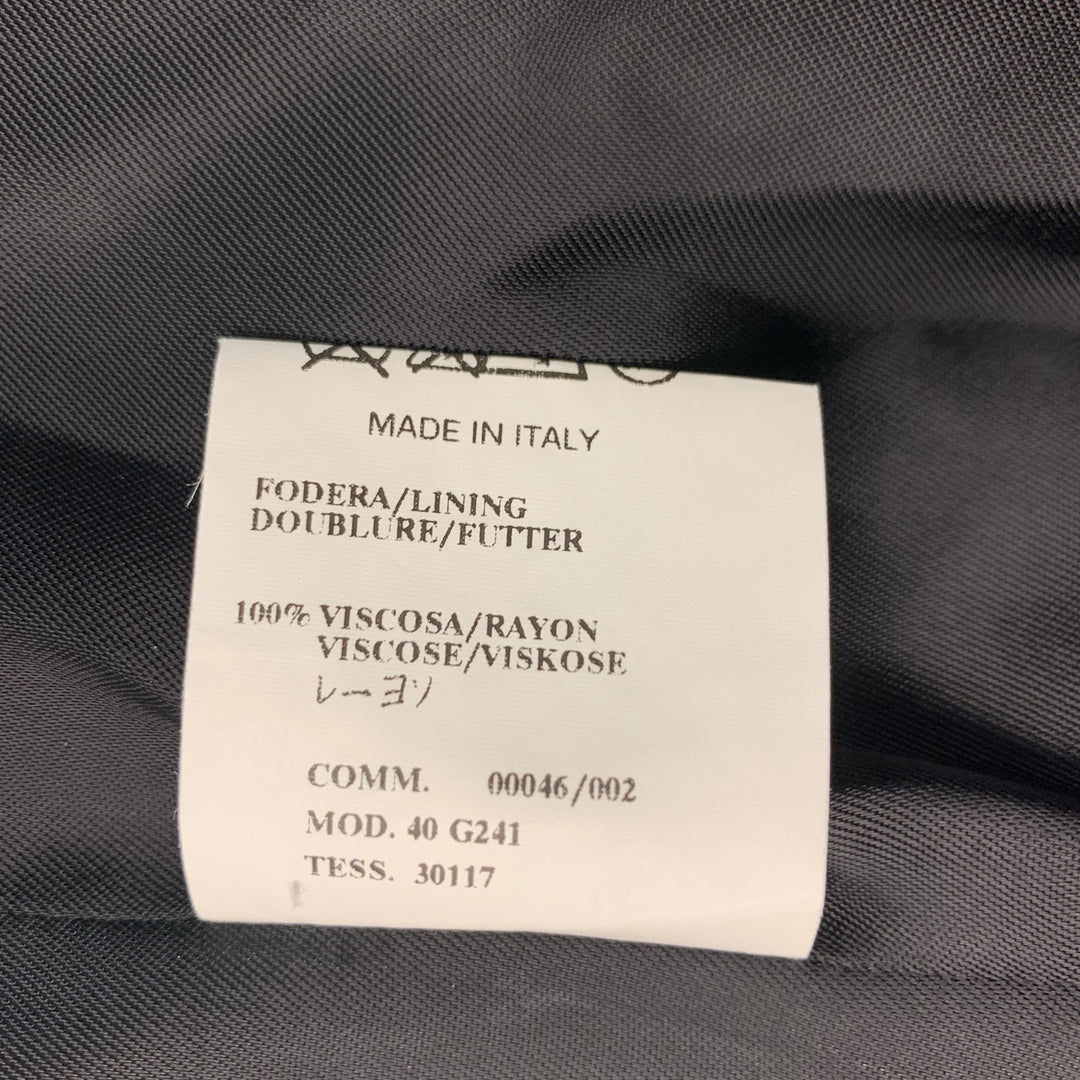 CoSTUME NATIONAL Size 42 Black Metallic Viscose Blend Peak Lapel Suit