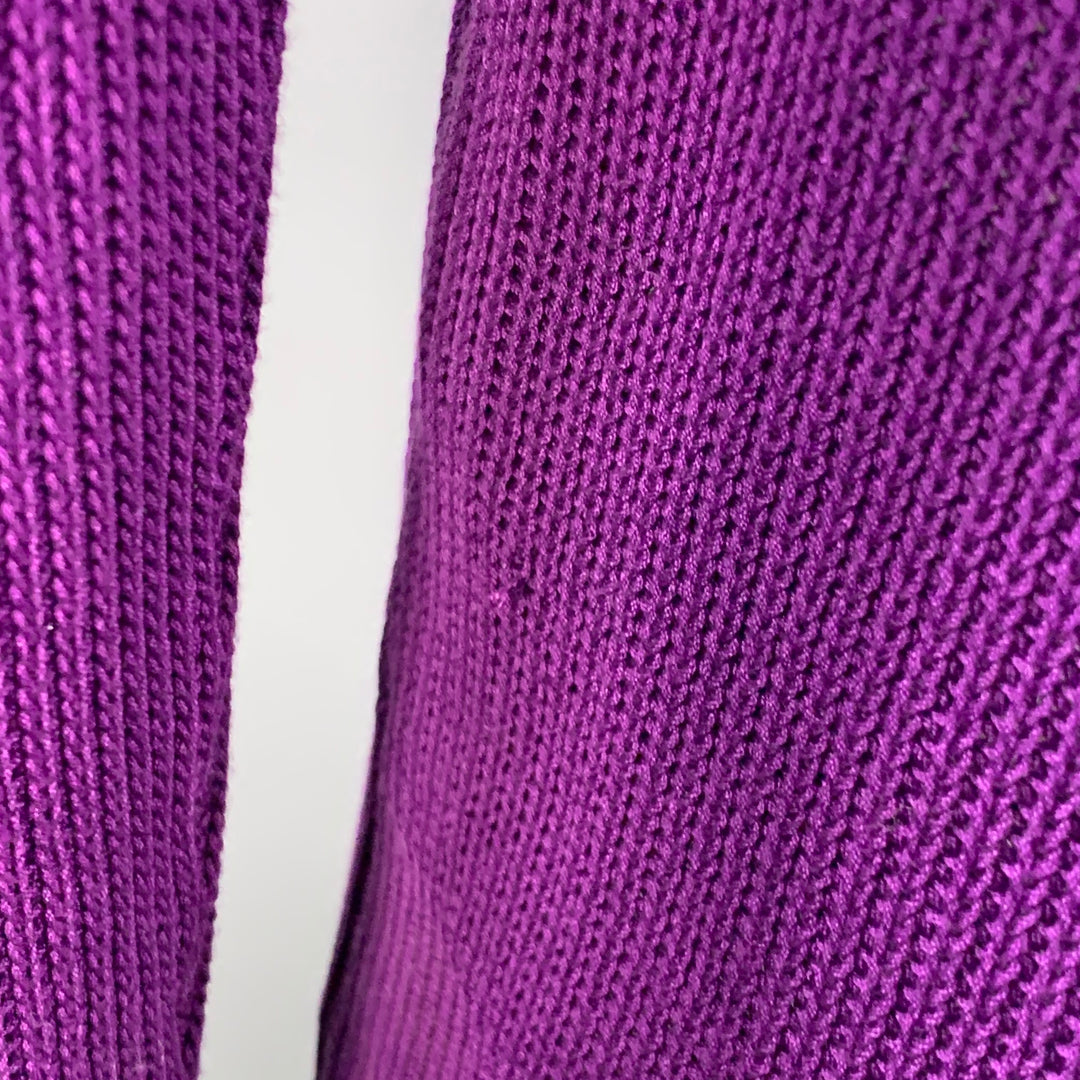 AMI by ALEXANDRE MATTIUSSI Size XL Purple Rib Knit Cotton Crew-Neck Sweater