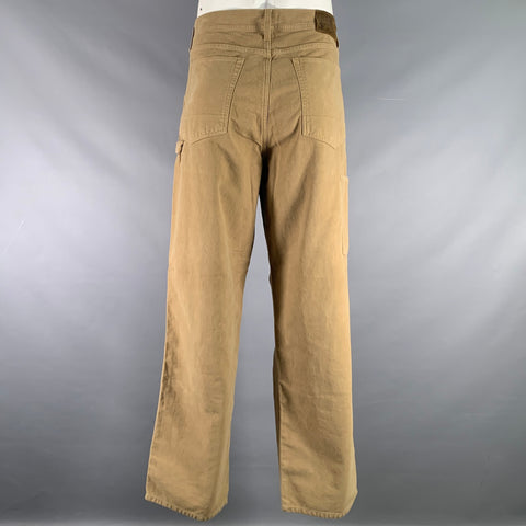 TODD SNYDER Size 34 Beige Cotton Button Fly Jeans