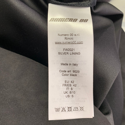 NUMERO 00 FW21 Size S Black Tencel Hidden Buttons Long Sleeve Shirt