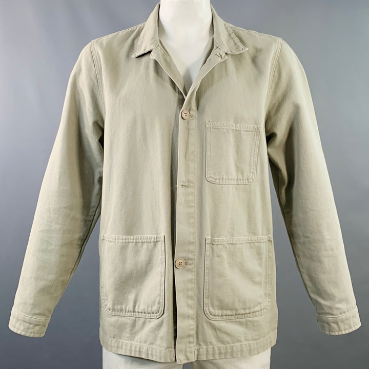 EMILE LAFAURIE Size XXL Braque Grey Cotton Chore Coat