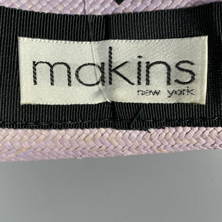 MAKINS Purple Orange Woven Straw Hats