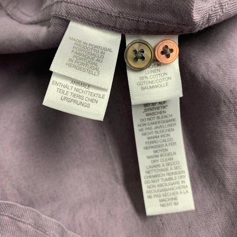 PAUL SMITH Size S Purple Linen Cotton Camp Short Sleeve Shirt