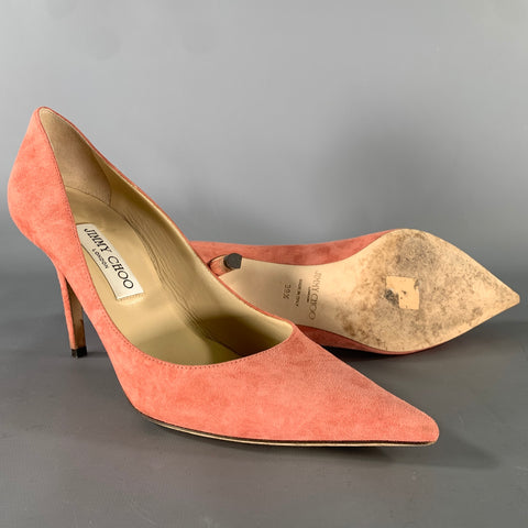 JIMMY CHOO Size 9 Pink Suede J000141547395 Suede Pumps