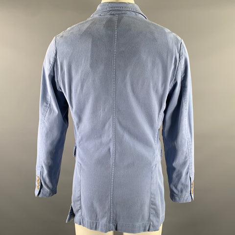 KLEIN EPSTEIN & PARKER Size 40 Blue Lyocel Blend Notch Lapel Sport Coat