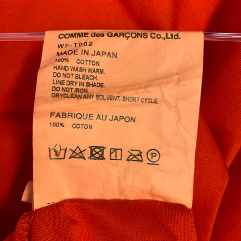 JUNYA WATANABE x PIRELLI Size L Red Yellow Patch Cotton Crew-Neck T-shirt