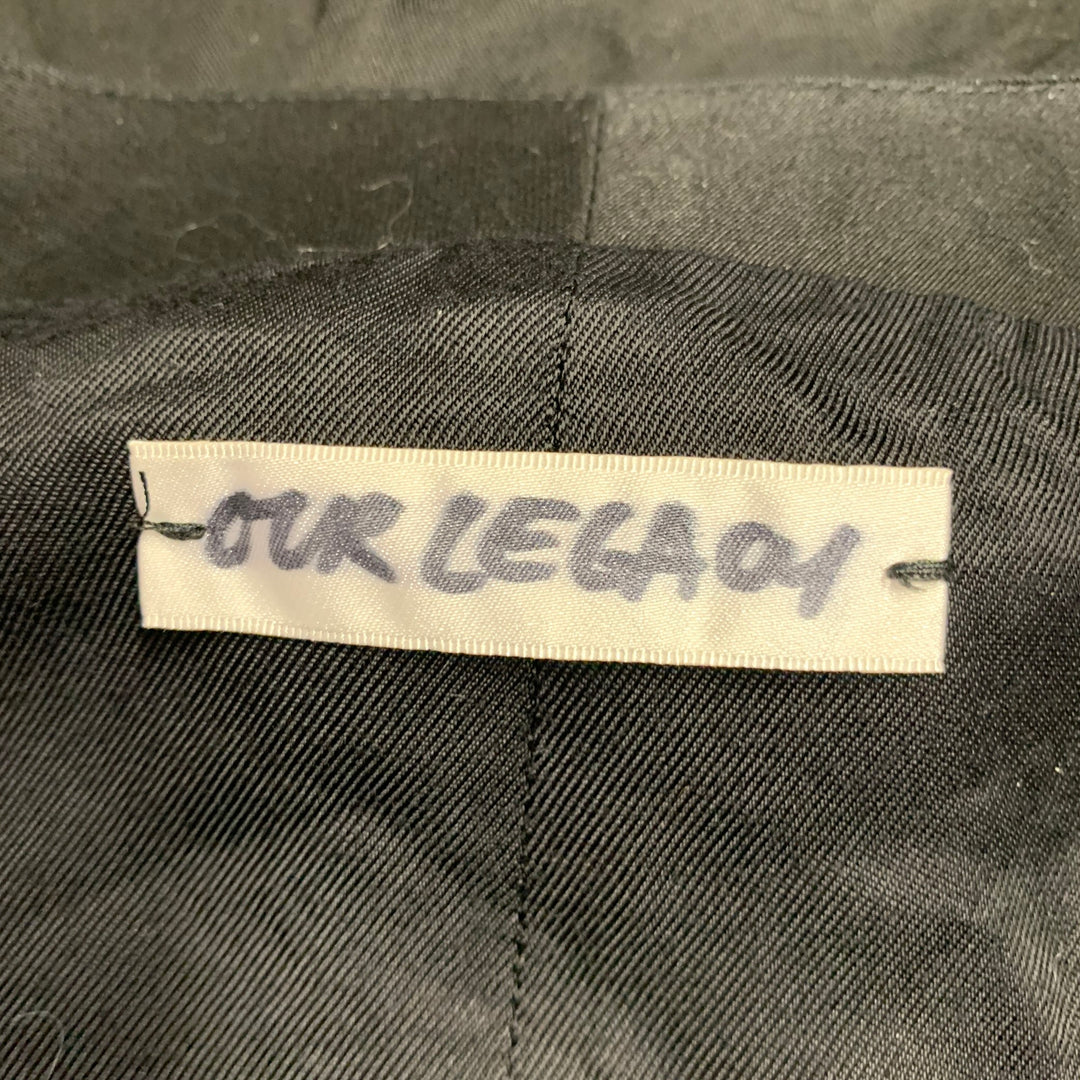 OUR LEGACY Size M Black Mixed Fabrics Cotton Wool V-Neck Manta Cardigan