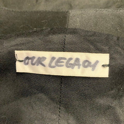 OUR LEGACY Size M Black Mixed Fabrics Cotton Wool V-Neck Manta Cardigan