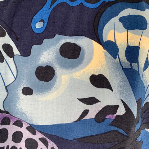 ETRO Size M Blue White Butterfly Cotton Long Sleeve Shirt