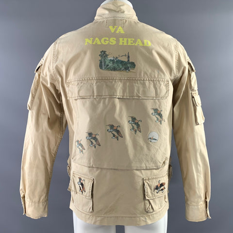 PRPS Size M Beige Cotton Cargo Jacket