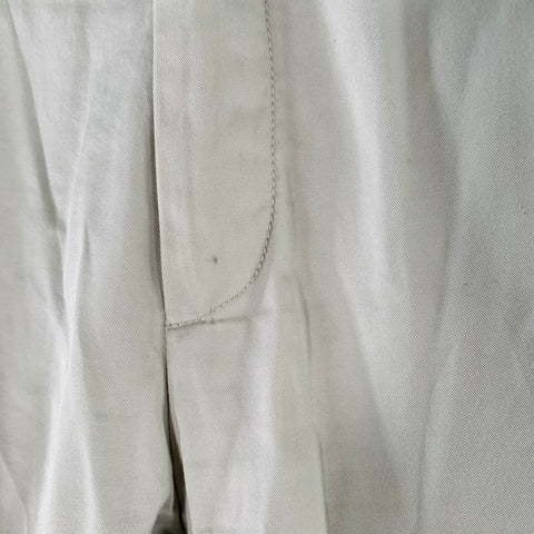 LANVIN Size 32 Ivory Cotton Ankle Zip Flat Front Dress Pants