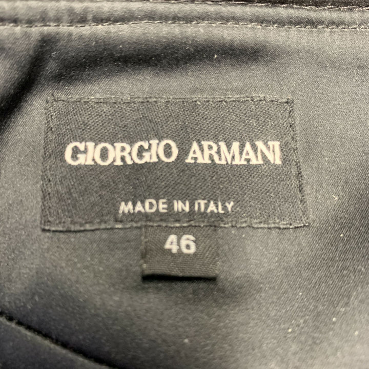 GIORGIO ARMANI Size M Black Velvet A-Line Knee-Length Skirt