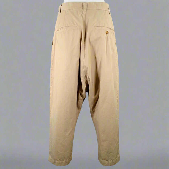 JUNYA WATANABE Size S Khaki Cotton Pleated Casual Pants