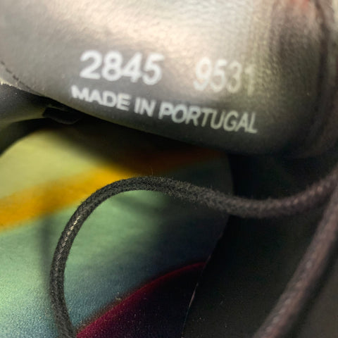 PAUL SMITH Size 8 Black Leather Platform Laces