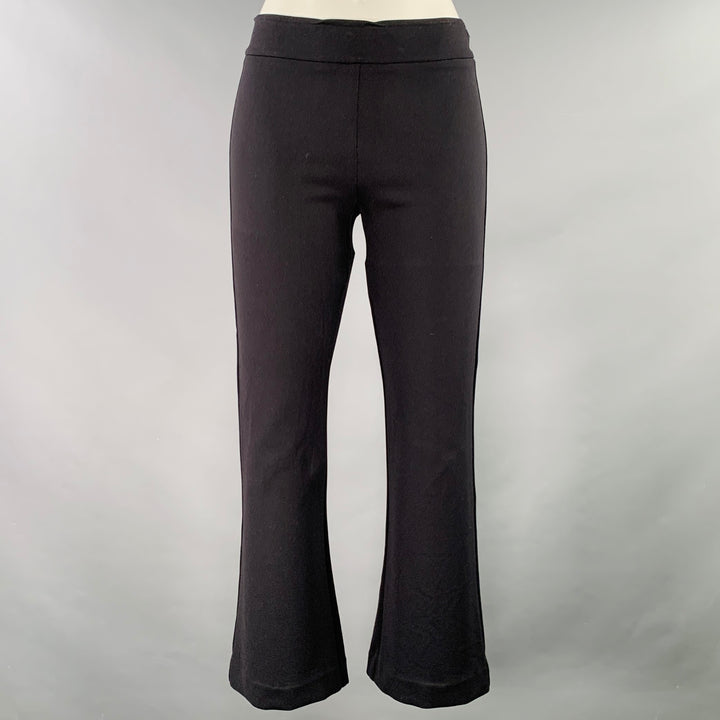 AVENUE MONTAIGNE Size 0 Black Polyamide Blend Flared Casual Pants