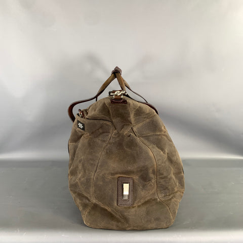 JACK SPADE Brown Black Mixed Fabrics Satchel Bags