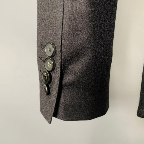 THE KOOPLES Size 36 Grey Charcoal Wool Notch Lapel Sport Coat