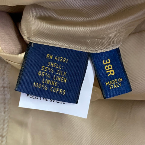 POLO by RALPH LAUREN Size 38 Regular Brown Beige Window Pane Suit