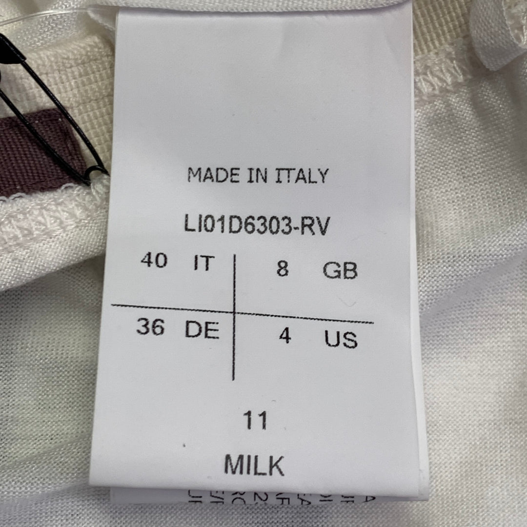 RICK OWENS LILIES Size 4 Twist Edfu White Jersey Asymmetrical Long Skirt