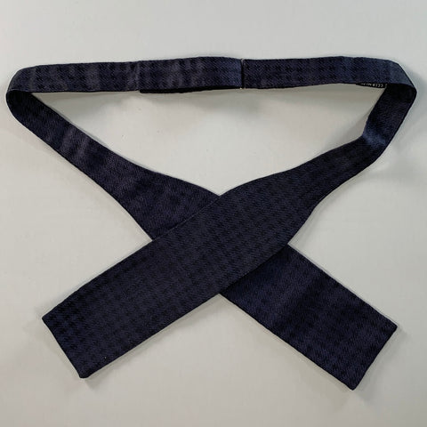 ANSELMO DIONISIO Purple Black Houndstooth Silk Bow Tie