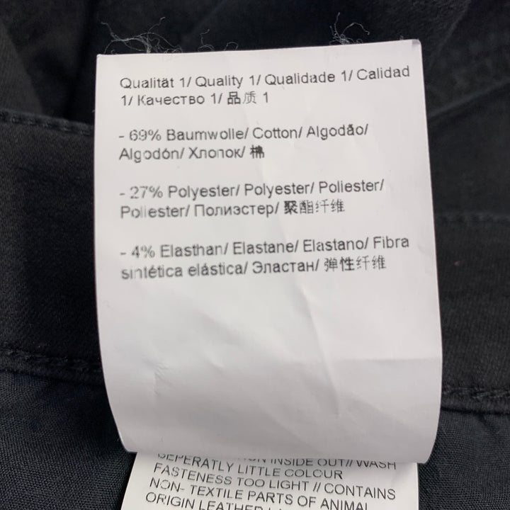 ESCADA Size 12 Black Cotton Blend 5 Pocket Jeans
