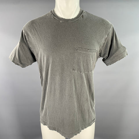 T-shirt col rond JOHN ELLIOTT taille XS en coton gris vieilli