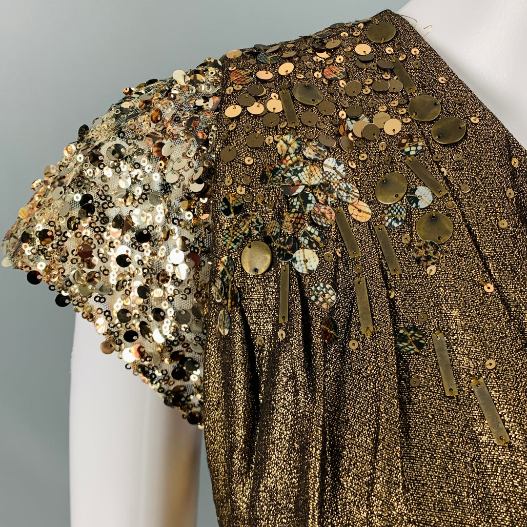 ELIE TAHARI Size 8 Gold Cotton Blend One Shoulder Cocktail Dress – Sui  Generis Designer Consignment