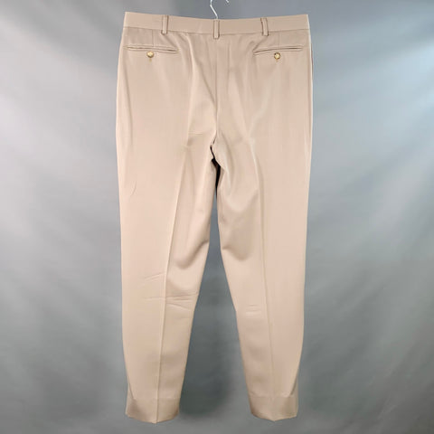 BULLOCK&JONES Size 36 Grey Flat Front Tapered Dress Pants