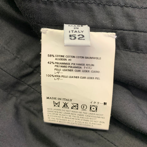 MARTIN MARGIELA Size 42 Black Mixed Materials Zip Up Shirt Jacket