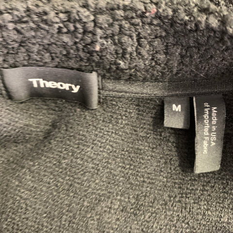 THEORY Size M Black Knit Modal Blend Crew Neck Pullover