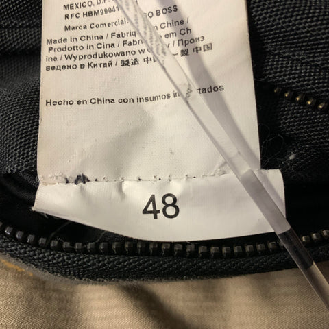 HUGO BOSS Size 38 Black Polyester Zip Up Jacket