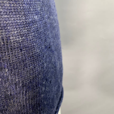 VINCE Size M Blue Heather Knit Linen Crew Neck Pullover
