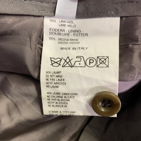 MAISON MARTIN MARGIELA Size 36 Brown Twill Wool Flat Front Dress Pants