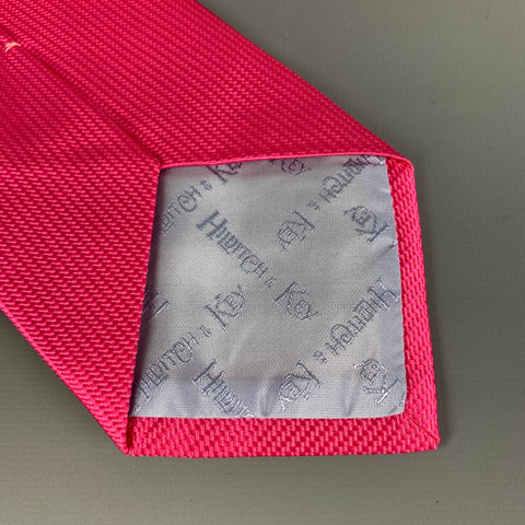 HILDITCH & KEY Pink Woven Silk Tie