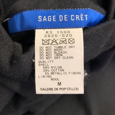 Veste SAGE DE CRET taille M noire et grise réversible en mélange de nylon