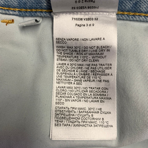 BOTTEGA VENETA Size 36 Blue Wash Denim Button Fly Jeans