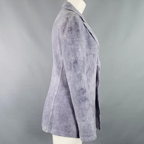 Y's by YOHJI YAMAMOTO Size S Grey Wool Marbled Snaps Jacket Blazer