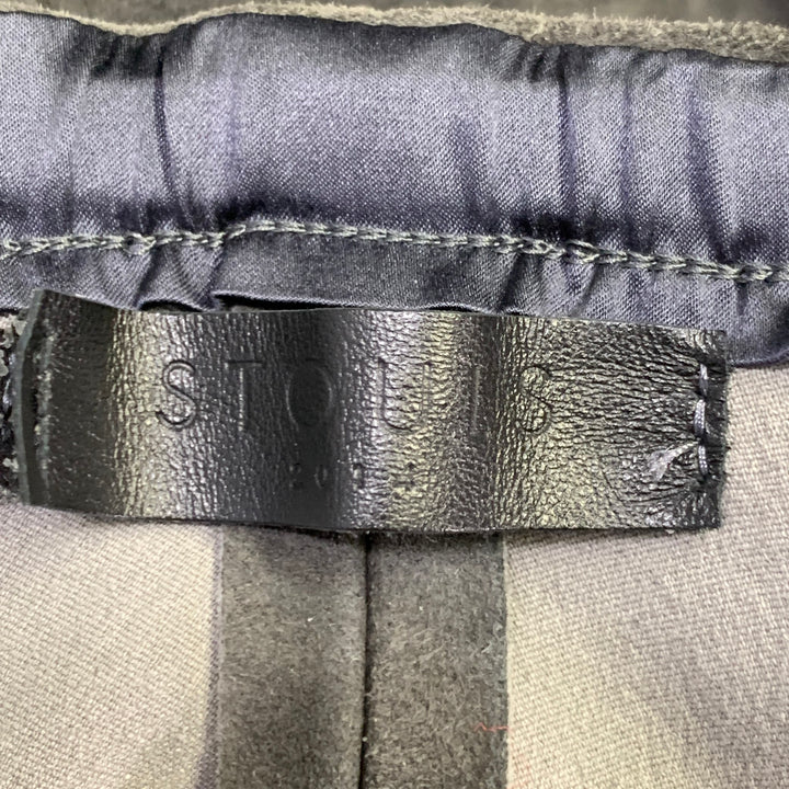 STOULS Size XXS Grey Lambskin Suede Leggings Casual Pants